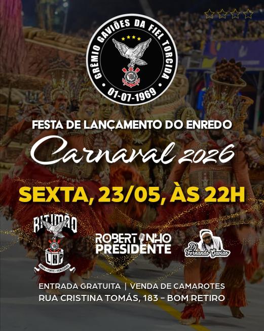 FESTA DE LANÇAMENTO DO ENREDO RUMO AO CARNAVAL 2026